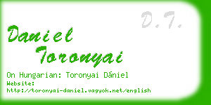 daniel toronyai business card